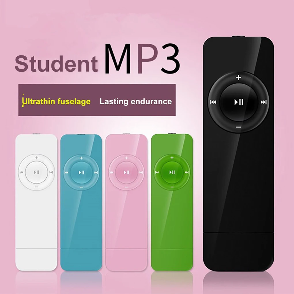 MP3 Player USB 3 5mm Interface Rechargeable Media Player Portable MP3 WMA Playing Device  Blue