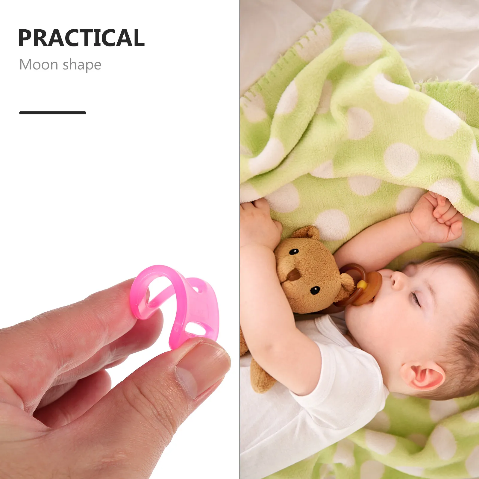 

12Pcs Baby Pacifier Clips Adapter Silicone Rings Soother Supplies Safety Pacifier Holder Connector Replacement