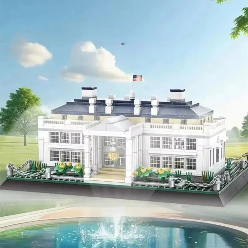 

894pcs White House Washington D.C. America Building Blocks NO.4214 Educational Toy Replica of the Official Residence for Kids