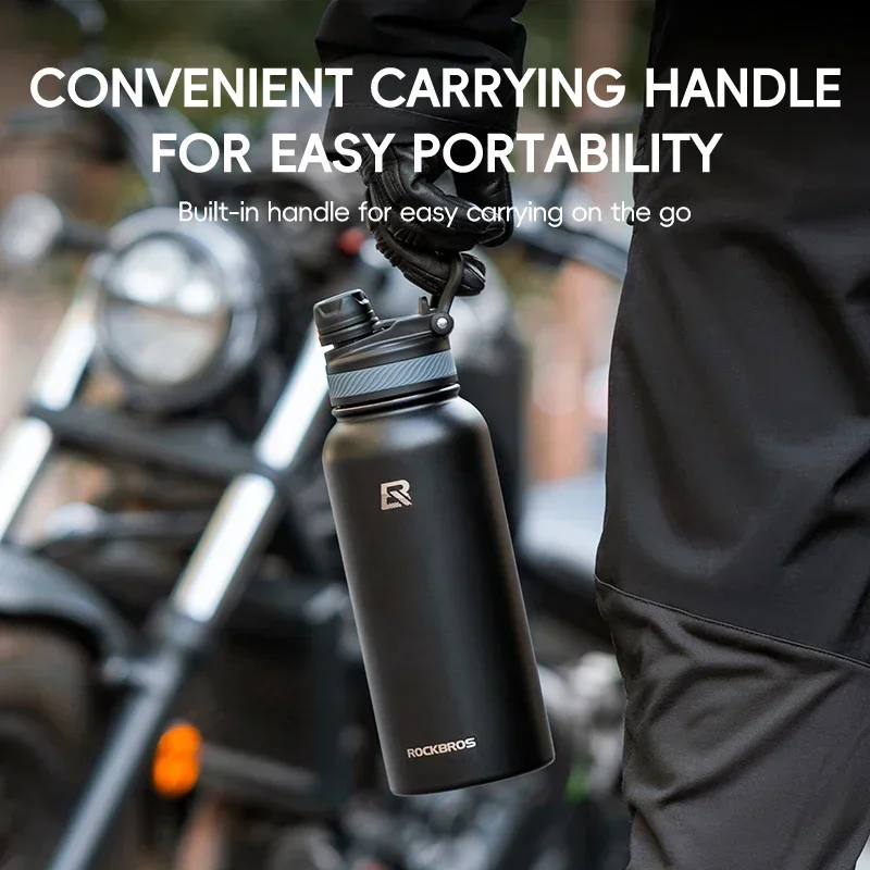 ROCKBROS Thermal Water Bottle Sports Water Bottle Stainless Steel Cold And Hot 2