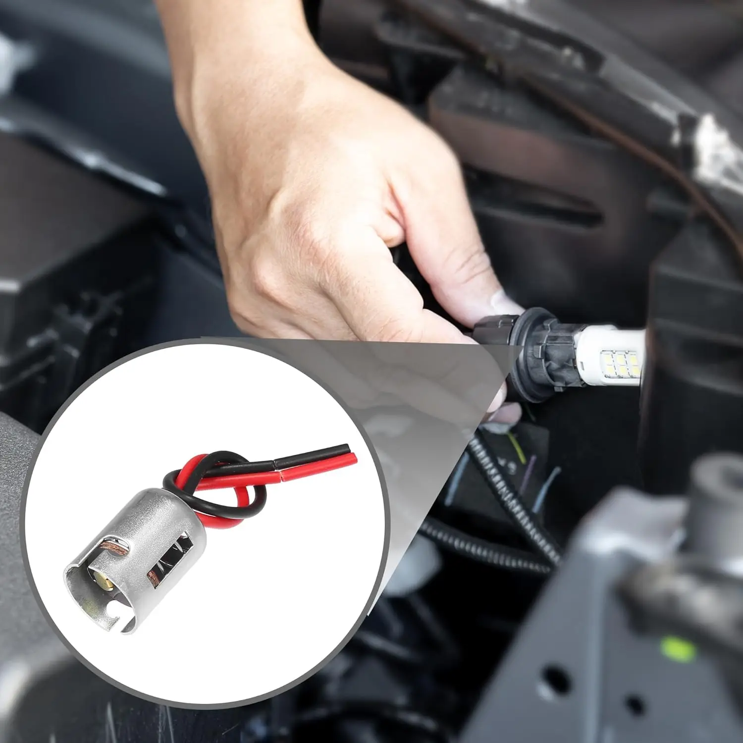BA15D BA15S BA9S 1157 1156 LED Light Bulb Socket Holder, Turn Signal Light Harness LED Lamp Adapter (4pcs)