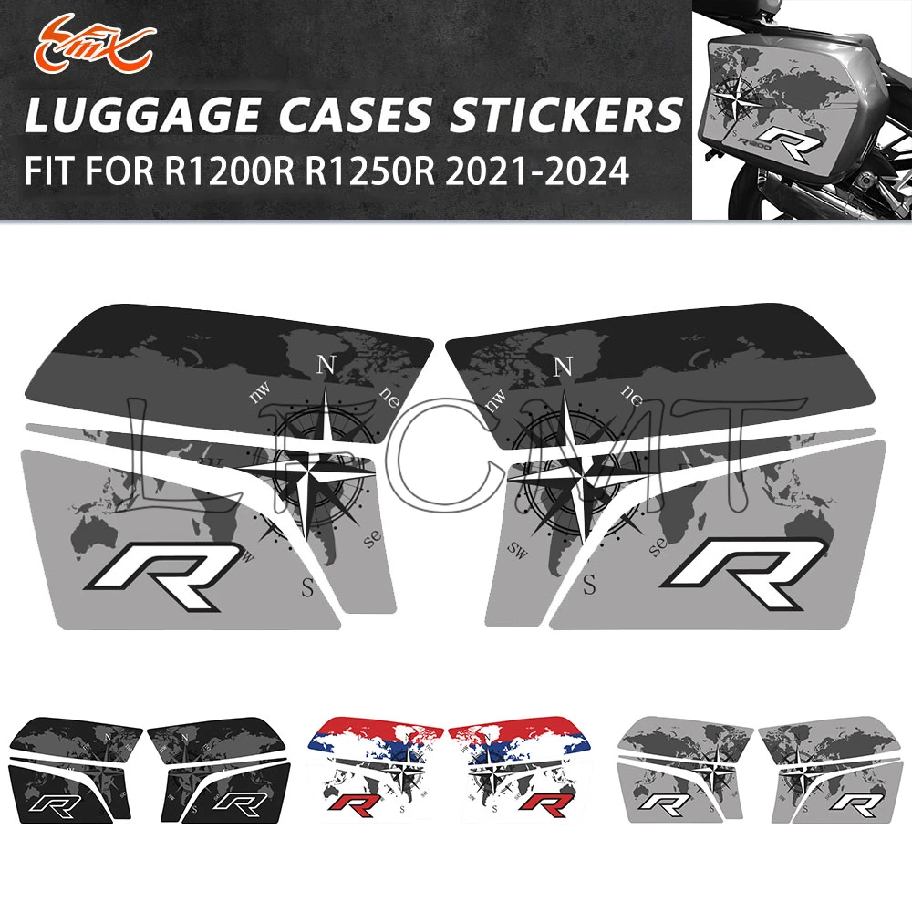 

Fit for R1200R R1250R R 1200 1250 R 2021-2024 Motorcycle Trunk Luggage Cases Panniers Stickers Side Box Protector Decals