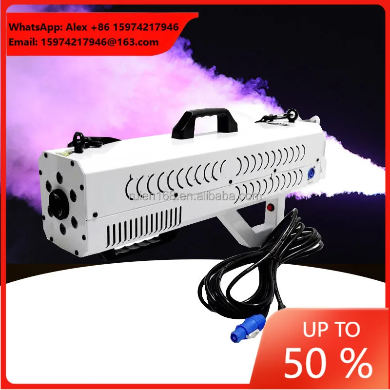 Portable 1500w LED Handheld Smoke Gun DJ Submachine Stage Bar Special Effects Equipment Night Atmosphere Props Nightclub