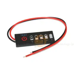 12V Lithium Battery Pack Percentage Indicator Board 1-7S Battery Capacity Display Reverse Polarity Protection