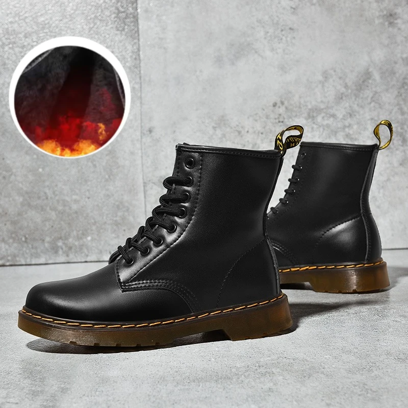 

Minimalist Women Boots Casual Shoes Leather Chelsea Ladies Classic Punk Female Goth Shoes High Platform Boots Women Botas Mujer