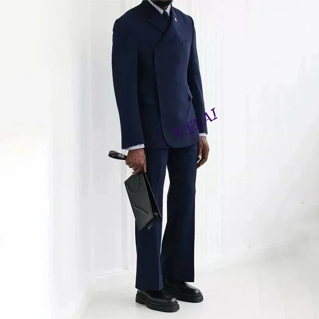 

CustomizedHigh Quality Men's Suits Fashion Single Breasted Peak Lapel Slim Fit 2 Piece Jacket Pants Sets Elegant Wedding Male Cl