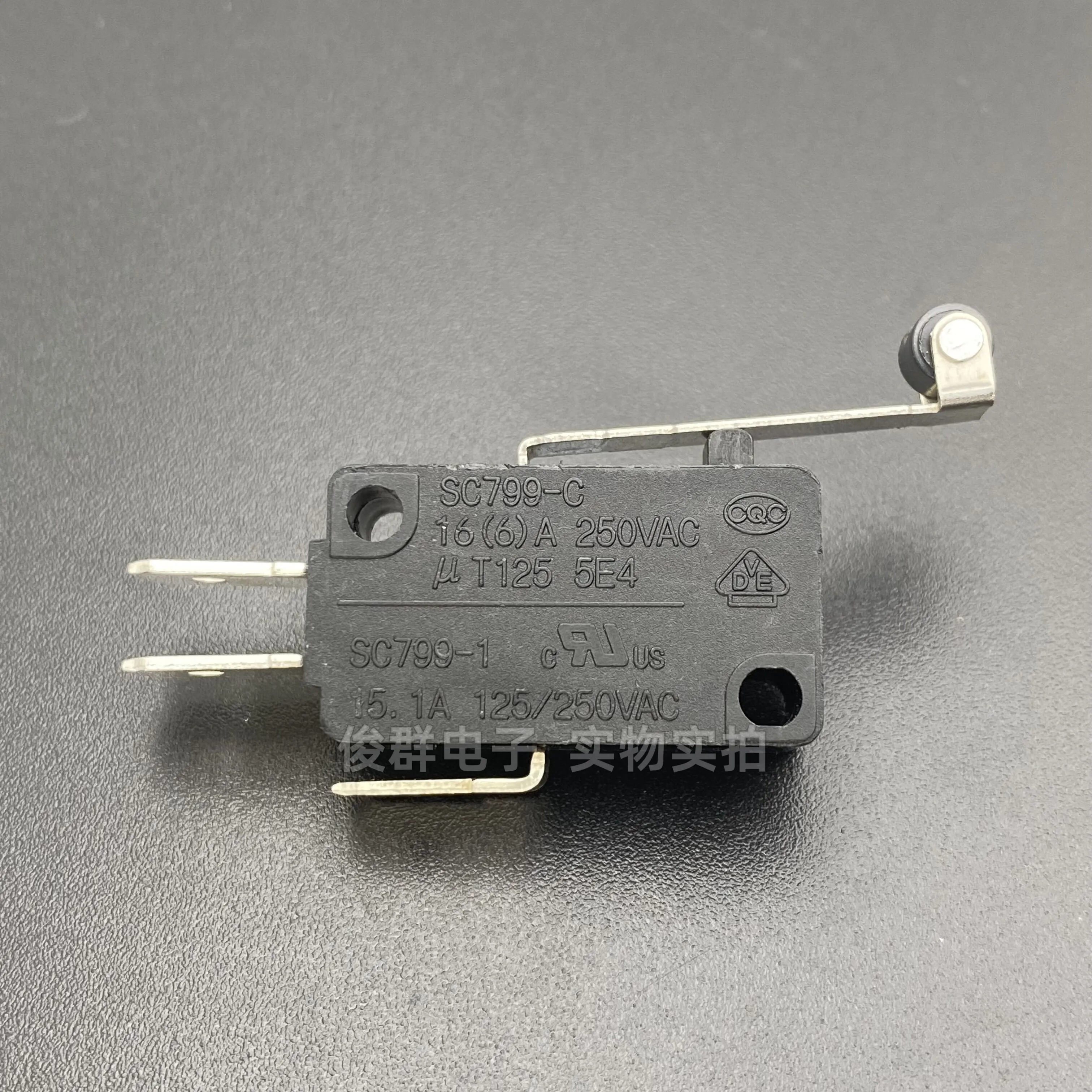 10pcs/ SC799-C micro switch 16A roller power supply with handle touch point key button