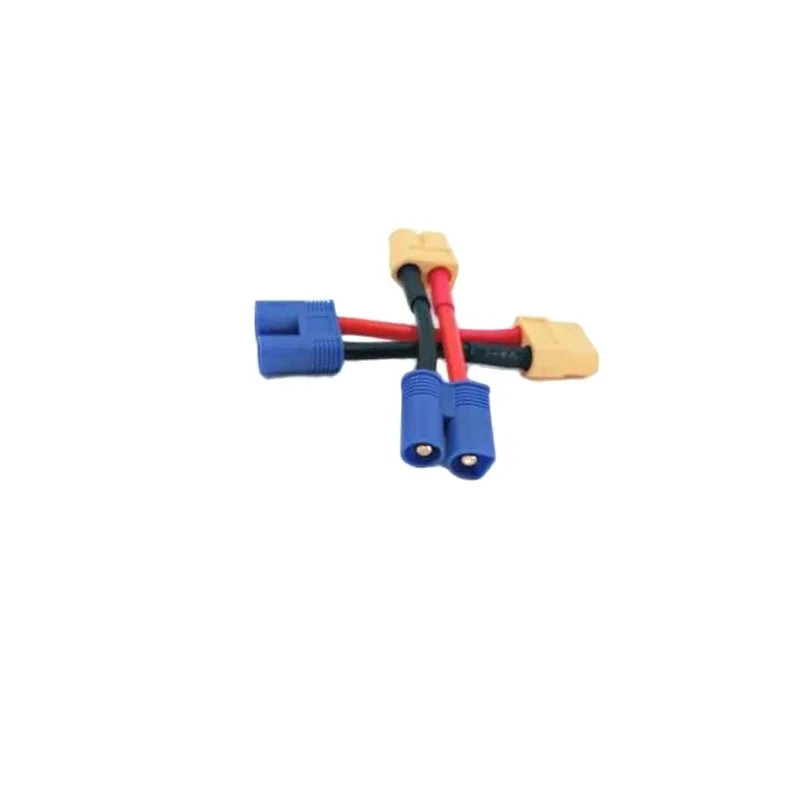2pcs XT60 Female to EC3 Male Adapter Cable for RC Car and Plane Charger and Battery Accessories with 14AWG 5cm