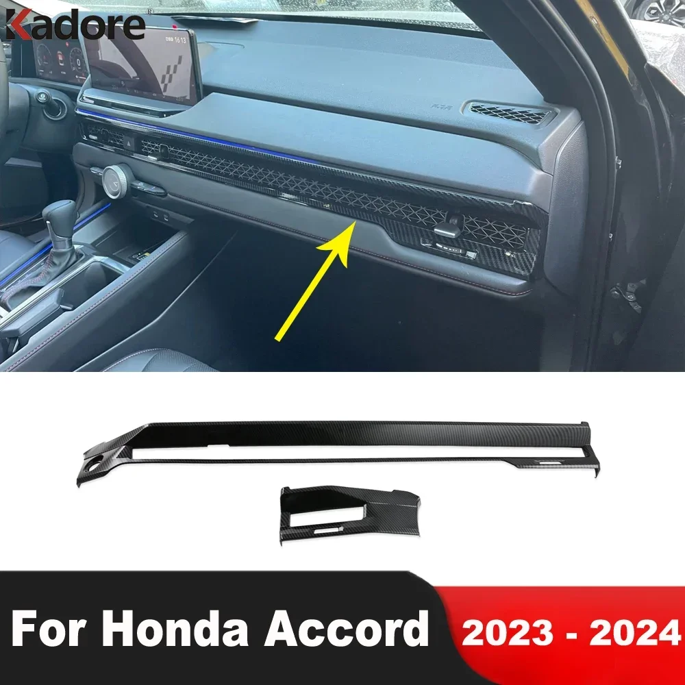 

Car Dashboard Air Condition Vent Outlet Cover Trim For Honda Accord Sedan 2023 2024 Carbon Fiber Interior Accessories (Not US)