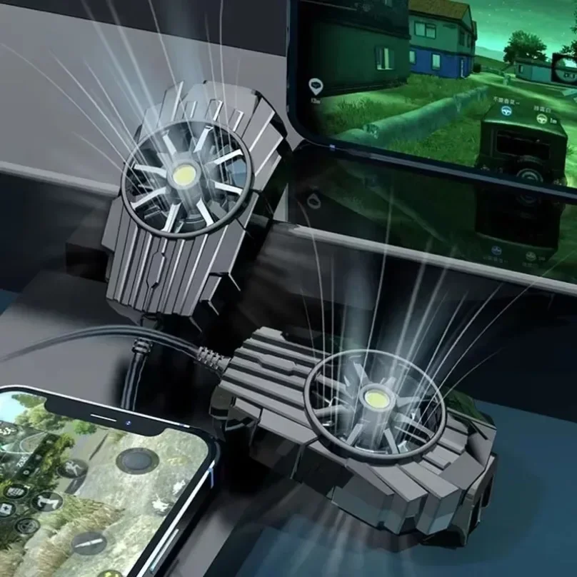 Portable Back Clip Cooling Mini Air-cooled Mobile Phone Radiator For IPhone 15 IOS Android Gaming Accessories PUBG Game Cooler