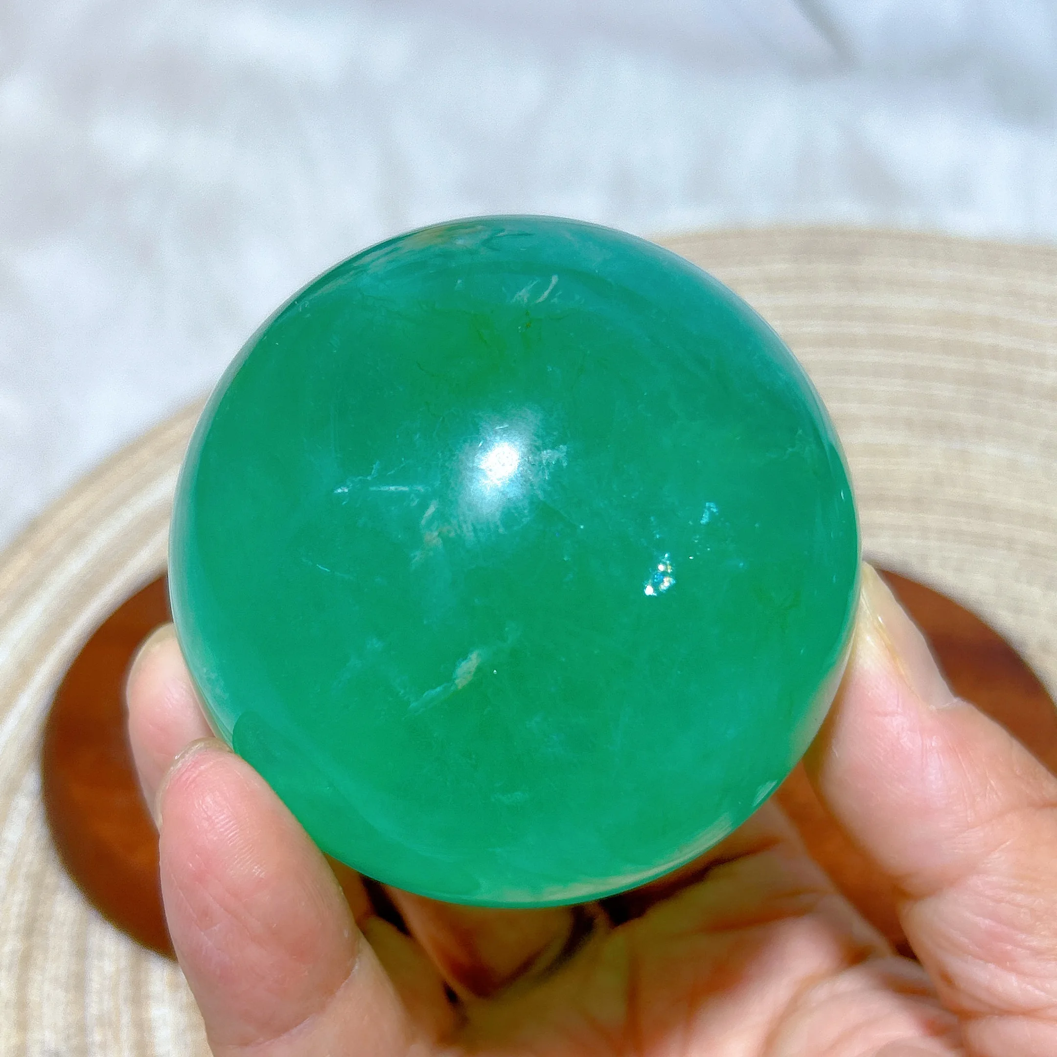 

Natural Crystal Ocean Blue Fluorite Rainbow Sphere Polished Ball Healing Spiritual Gemstone Obelisk Mineral Home Decoration Gift
