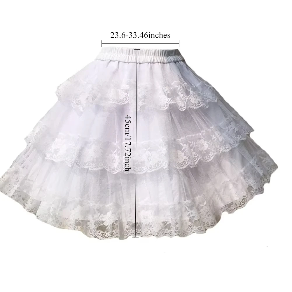 3-Layered Gothic Layered Ruffled Luxury Vintage Rockabilly Petticoat Crinoline Underskirt image 2