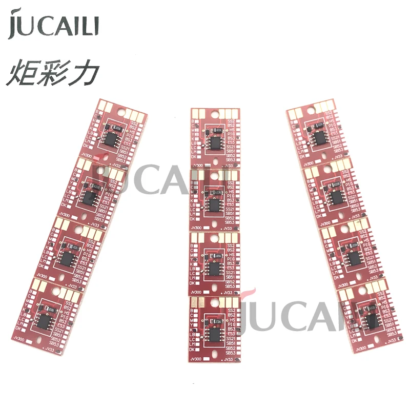 JCL New BS3 4 Colors CMYK Permanent Chip for Mimaki JV33 JV5 CJV30 TS3 TS34 TS5 Inkjet Printer Plotter Ink Cartridge Chip