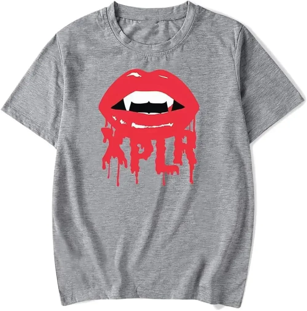 تي شيرت نسائي عصري مطبوع بأكمام قصيرة ورقبة دائرية تي شيرت للنساء #2