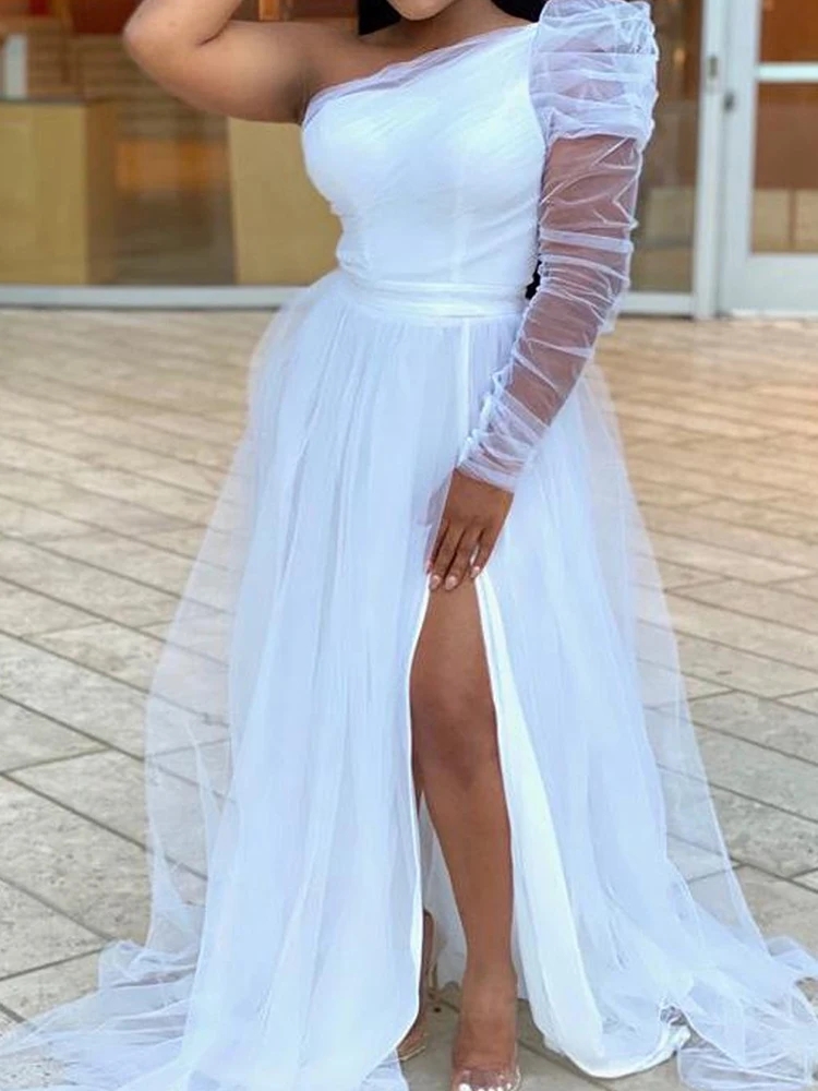 Robe de Mariée Chic et Élégante pour Occasions Formelles, Tenue de Soirée, Grande Taille, Vente en Gros, Été, Livraison Directe