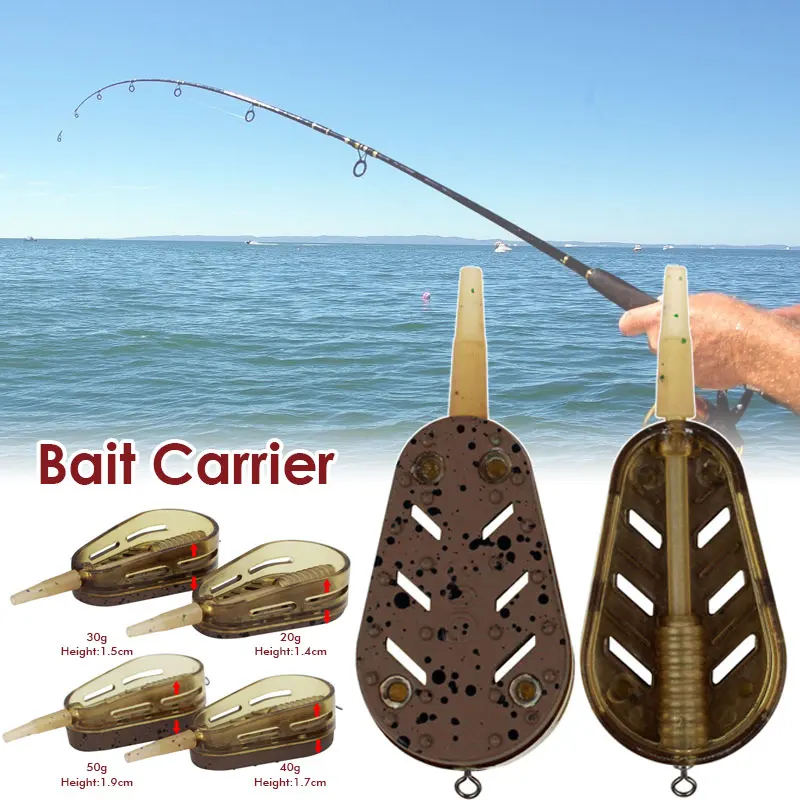 

Carp Fishing Method 5Pcs Feeder Cage Bait Holder 20G-50G Quick Release Basket Bait Fishing Tackle Group Hook Accessories