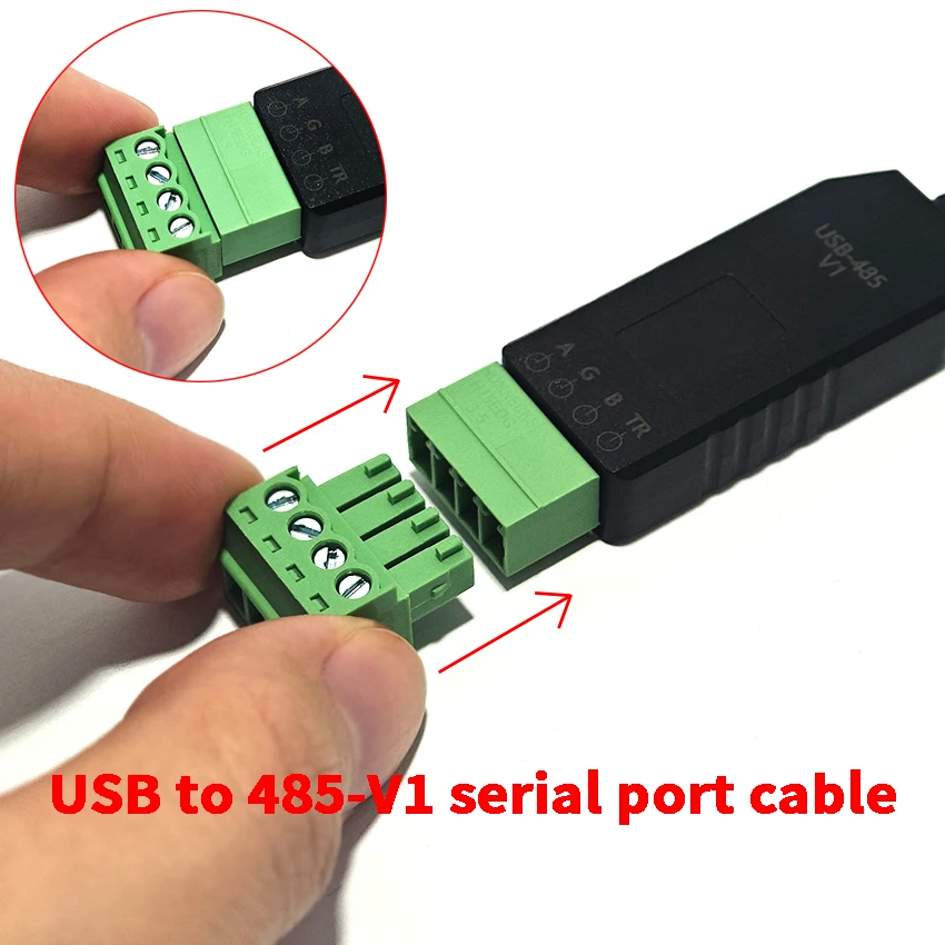 Obrázek 3: USB na 485 řadový levý bok lodi konvertor dorozumívání modul CH340 plc řadový levý bok lodi IO modul USB-485-V1