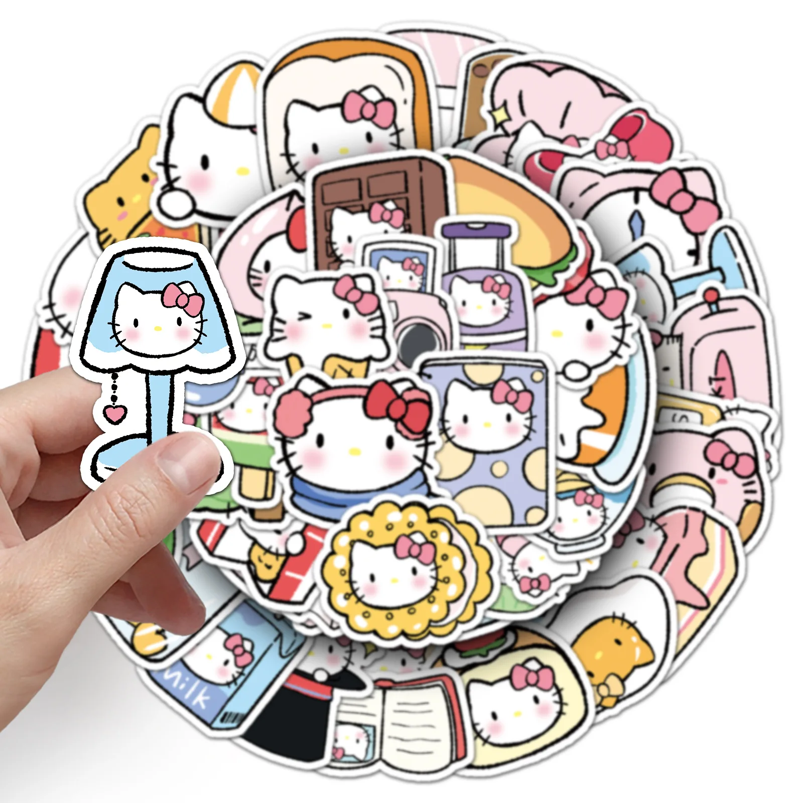 

10/50PCS Q Version Hello Kitty Sanrio Anime Graffiti Stickers Kawaii Cats Cartoon Decal Water Bottle Phone Skateboard Kid Toys
