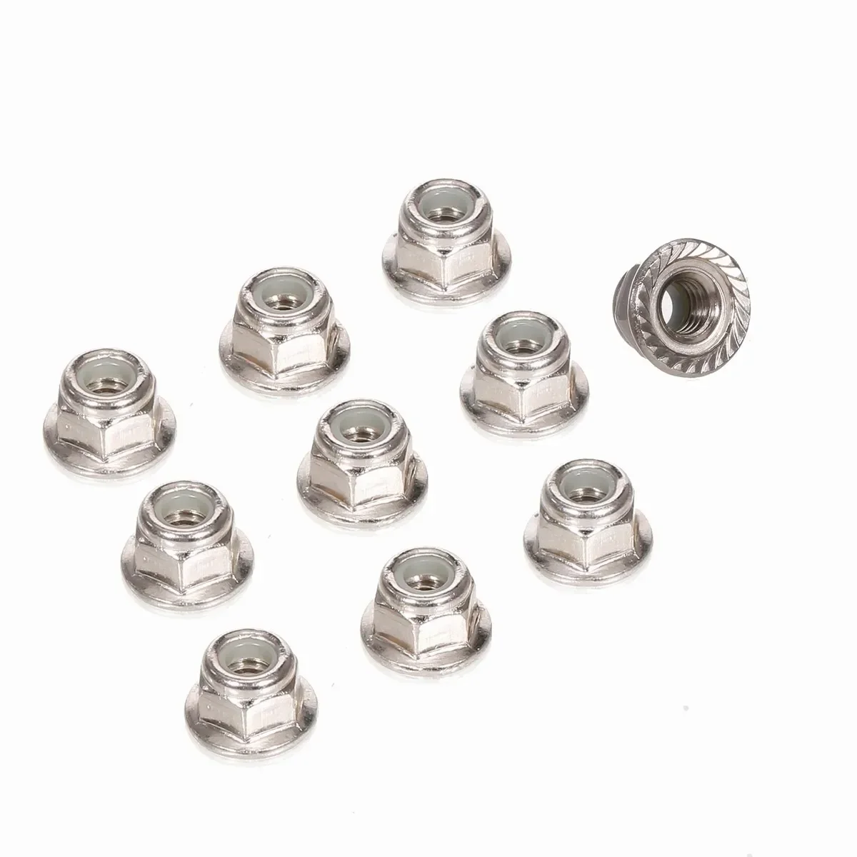 

10PCS Metal 4mm M4 Wheel Lock Nuts for 1/10 drift RC Car Crawler Traxxas TRX4 TRX6 Axial SCX10 90046 AXI03007 Redcat MST