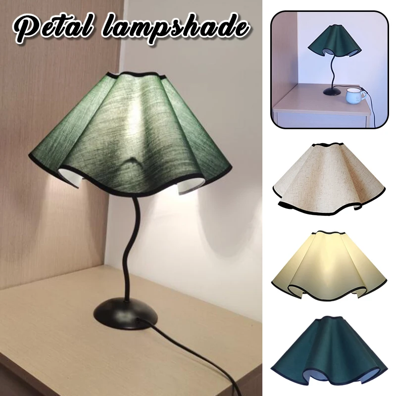 

Petal Lamp Shade Cover for Table Desk Lamp, Nordic Fabric Lampshade Replacement, Modern Decorative Light Cover for Home Decor