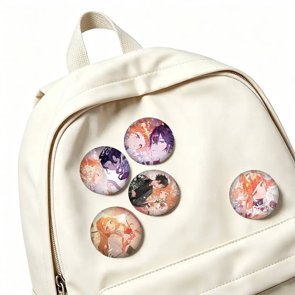 H-Hinagiku Kayo Agents of the Four Seasons  25 32 44 58 75mm Badges Personalized Round Brooches Pins Accessory Gift