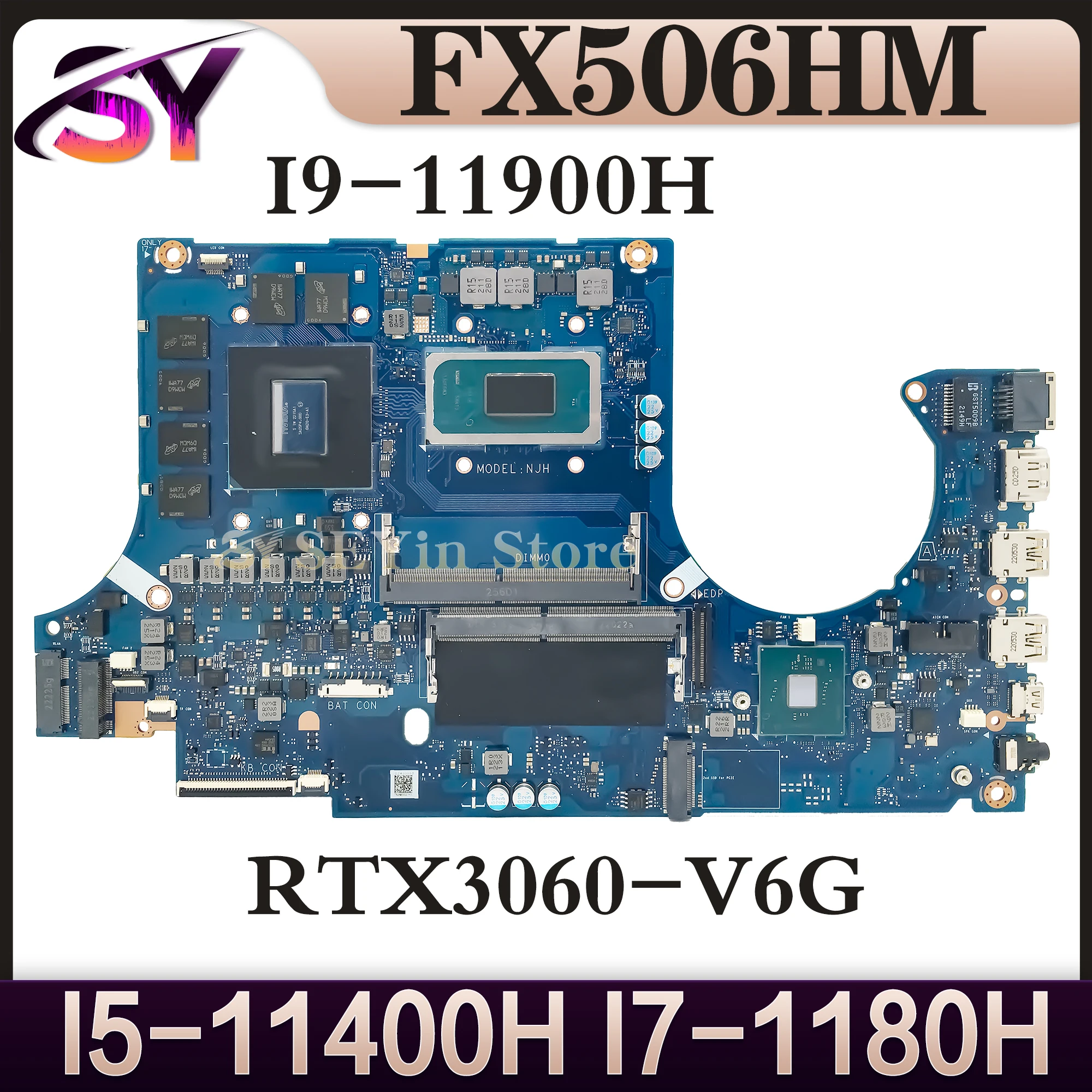 

FX506HM Mainboard For ASUS FX506H FX706HM FX706H TUF506HM TUF706HM Motherboard I5 I7 I9 RTX3060/V6G