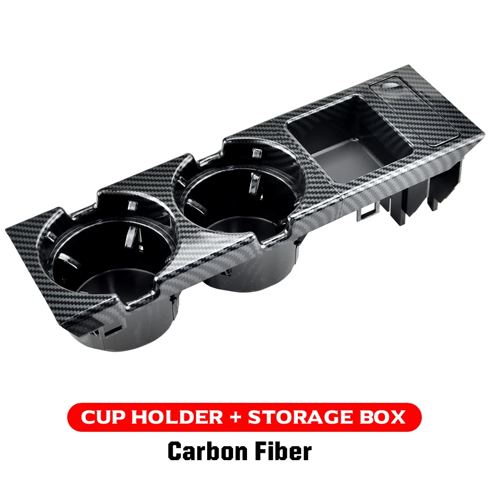 Neue Doppel-Loch-Aufbewahrungsbox für die vordere Mittelkonsole mit Münz- und Getränkehalter für BMW 3er Serie E46 323i 318I 98-06 51168217953.