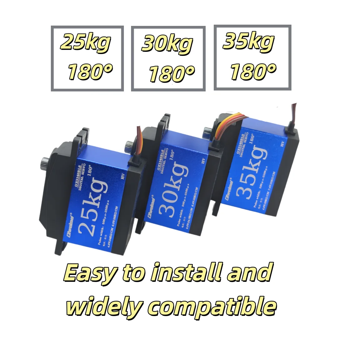 25kg Servo 30kg Servo 35kg Servo 180° Digital Servo Suitable for RC 1/8 1/10 Off-Road Vehicles and Robotic Arms - Dlweimei