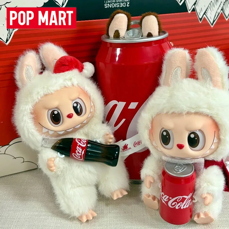 POP MART LABUBU THE MONSTERS COCA-COLA serie vinilo cara caja ciega caja misteriosa bolsa de adivinación juguetes muñeca Linda figura de Anime escritorio