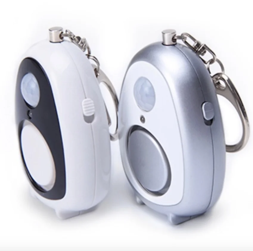 Womens Safety Security Alarm Self Denfense Keychain Multifunctional Infrared Sensor Worker 125dB Warning ABS Back Magnet