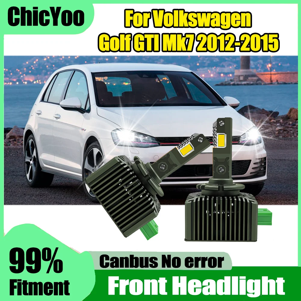 

2X 30000LM 120W D3S Canbus LED Headlamps 3570 CSP Chips 6000K White Auto HID Xenon Lights For Volkswagen Golf GTI Mk7 2012-2015