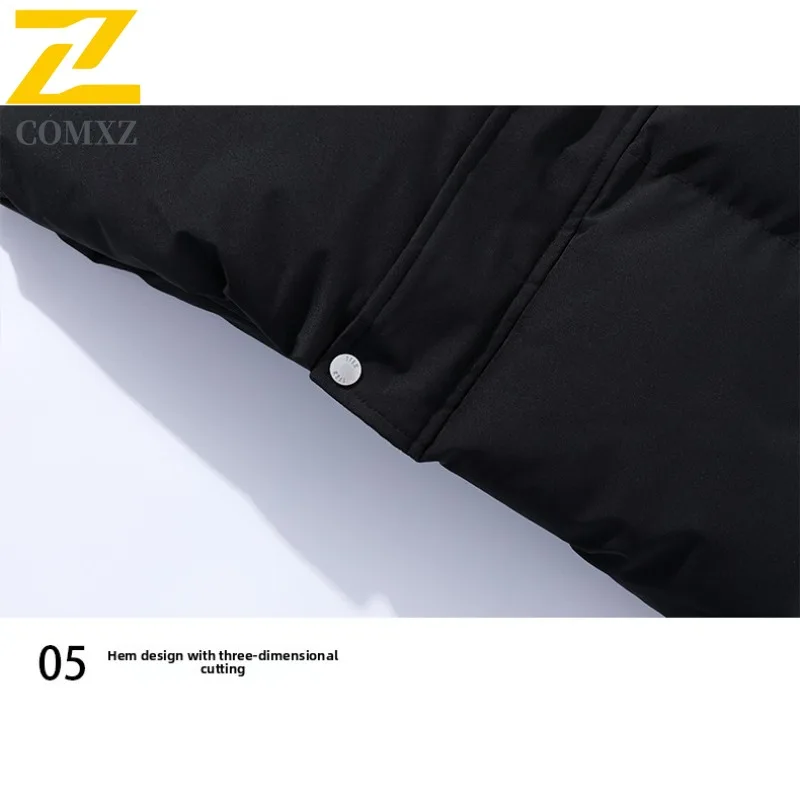 COMXZ الرجال M 8XL معطف القطن 2025 جديد الشتاء سميكة الدافئة ملابس خارجية حجم كبير موضة الوقوف طوق الطقس البارد ارتداء اليومي