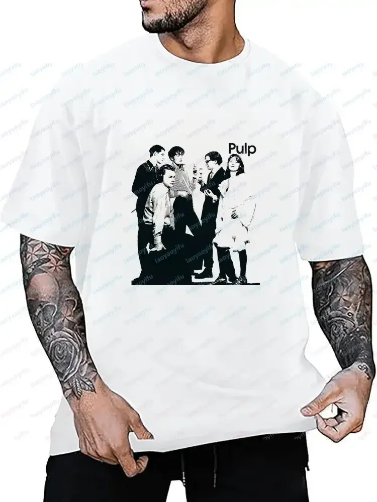 Pulp Band - Fashionable Summer Casual Trendy All-Purpose Round-neck Short-Sleeved T-shirt for Both Men and Women