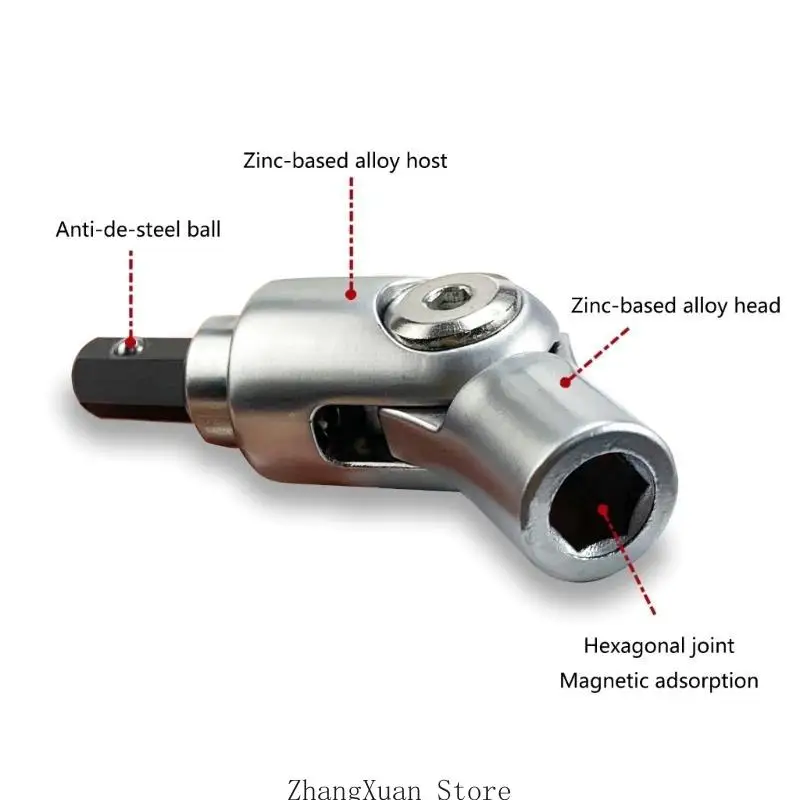 Convenient Pivoting Bit Tip Holder Screw Holder Extenders Bendable in 180°Angle for Flexibility in Narrow Area 3XUF