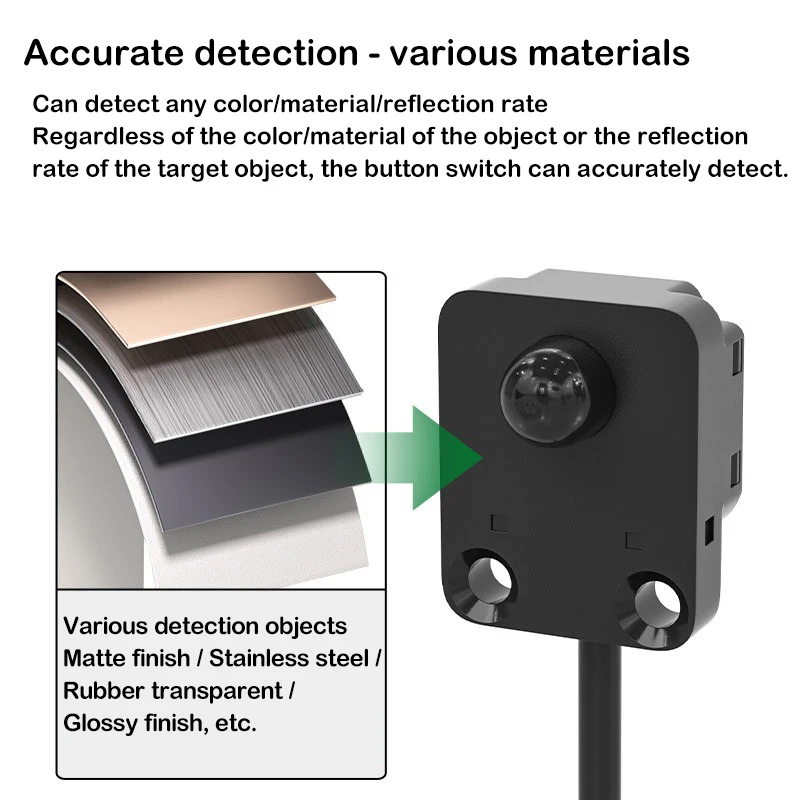 Button-type contact-type photoelectric switch sensor limit switch sensing switch NPN normally open