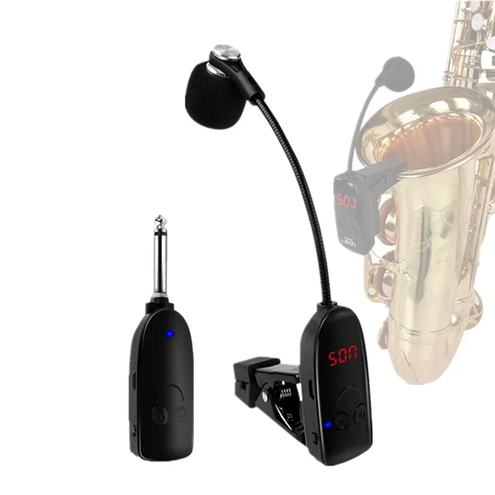 Professional UHF Wireless Instrument Microphone System For Saxophone Trumpet Sax High Toughness Hose Musical Instrument Parts