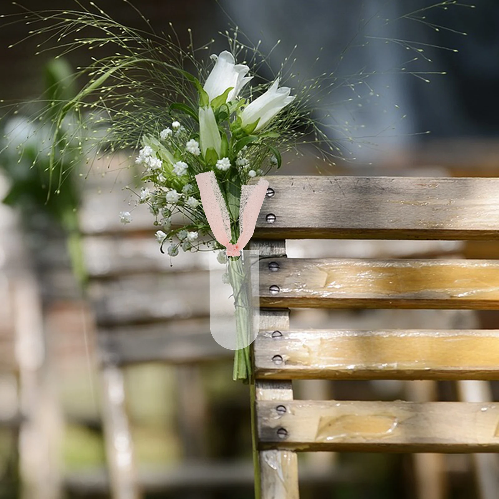 

10Pcs Acrylic Frosted Wedding Reserved Signs Blank Tags Reusable Hanging Chair Decor Simple Elegant Party Supplies