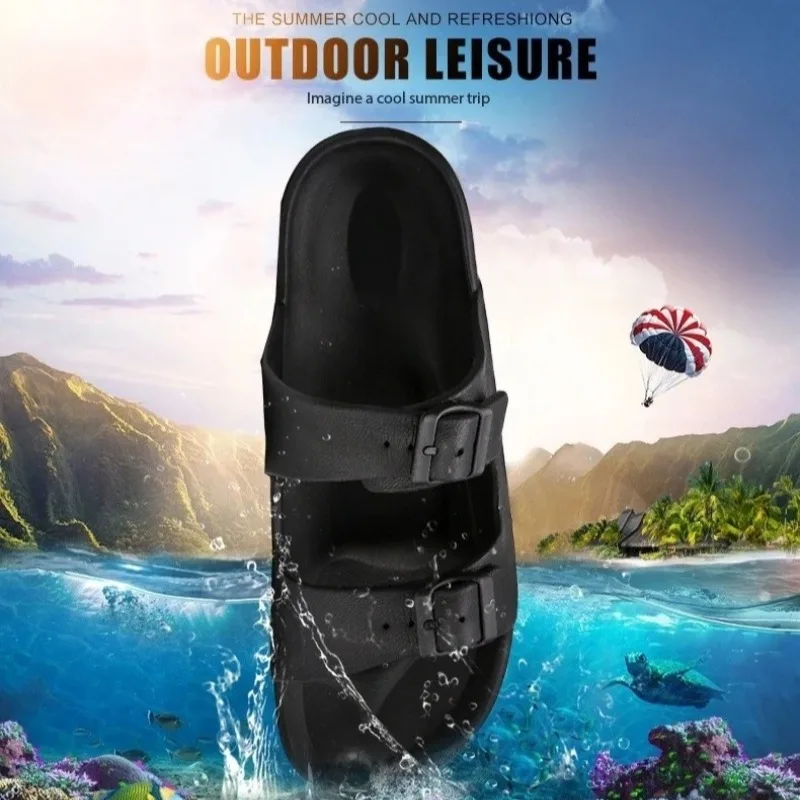 Couples EVA Dual Strap Sandals Lightweight Adjustable Design for Indoor Outdoor Daily Wear Comfortable Beach Hiking Shoes view 4