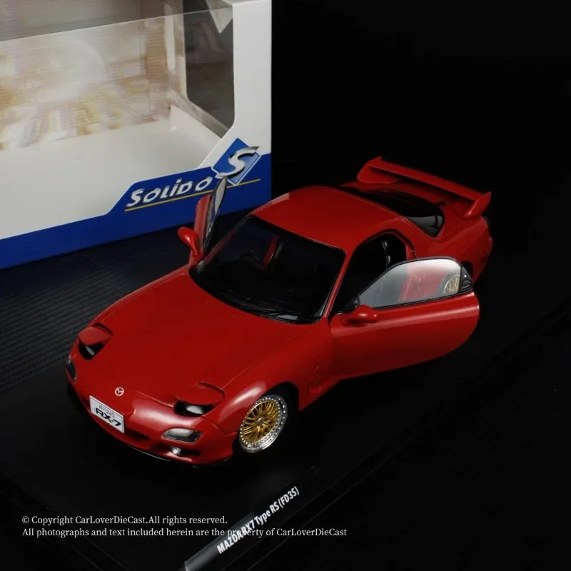 SOLIDO1:18 Mazda RX7 FD RS simulation alloy static model, children's collection of decorative toys, for children's holiday gifts