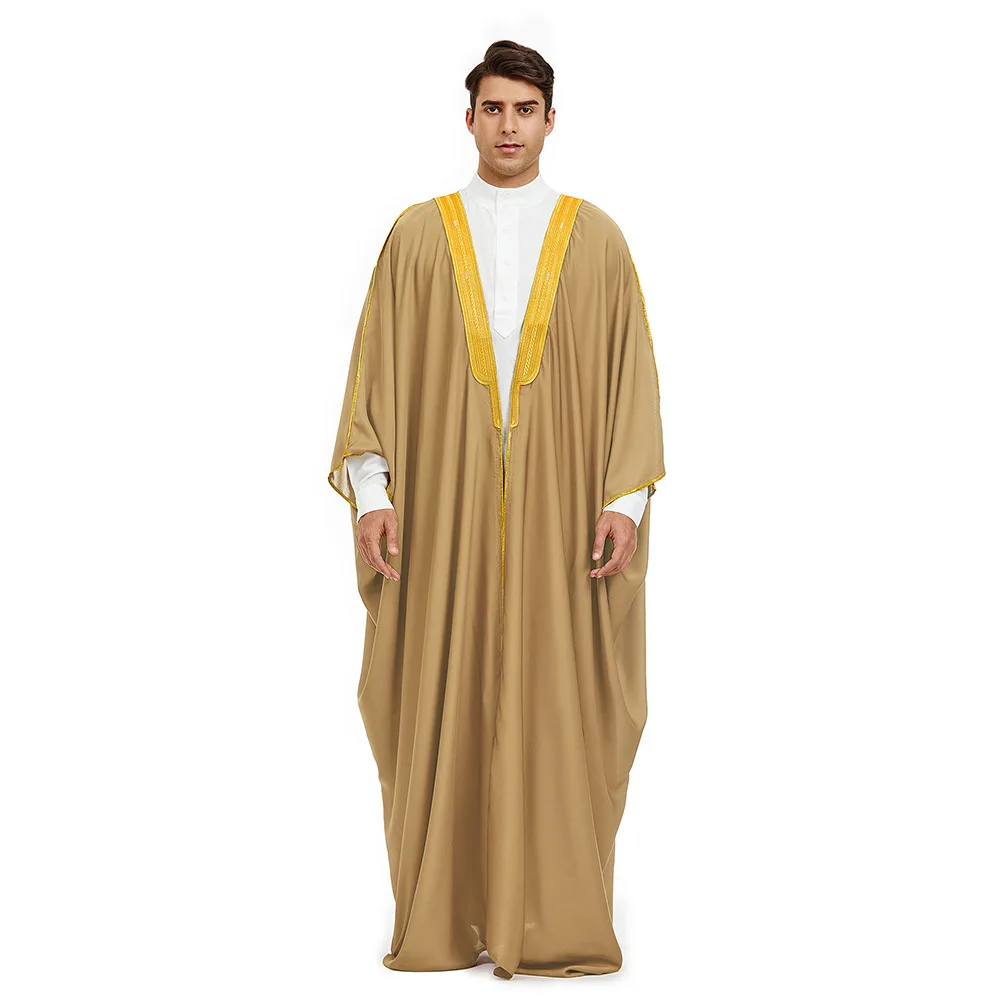 Islamisches akademisches Kleid, muslimische akademische Robe, exquisite bestickte muslimische Abschlussrobe, Bachelor-Kleid für Männer, Jubba Y Thobes