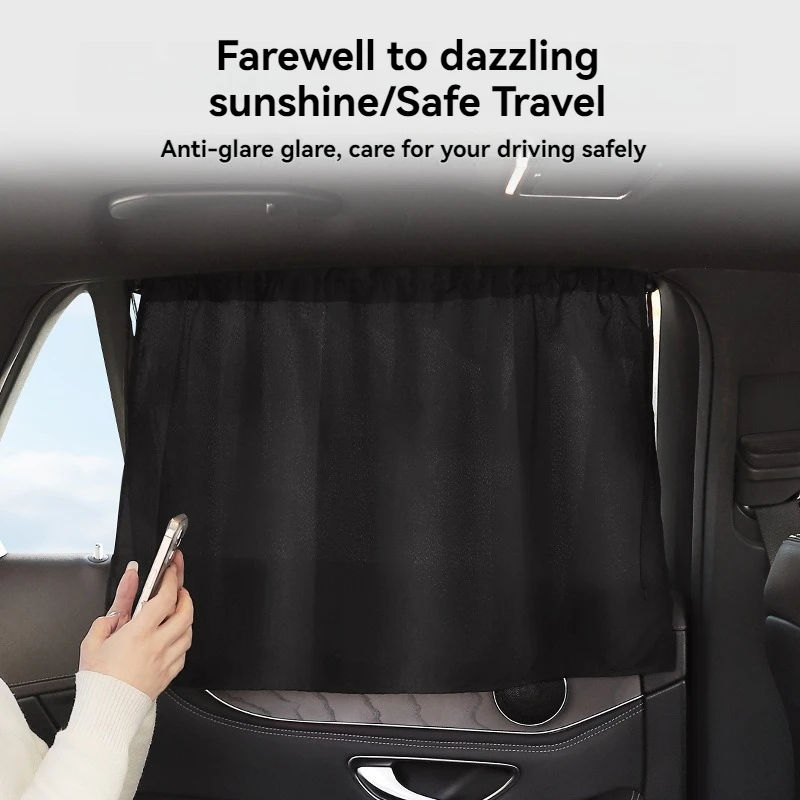 Suction Cup Curtain In The Car Window Sunshade Cover Cartoon Universal Side Window Sunshade UV Protection for Kid Baby Children - view 3