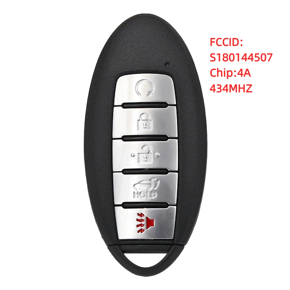 

S180144507 Keyless-Go 5B FSK 434MHz 4A Chip Smart Remote Key For Nissan Rogue 2019-2020 FCC ID: KR5TXN4
