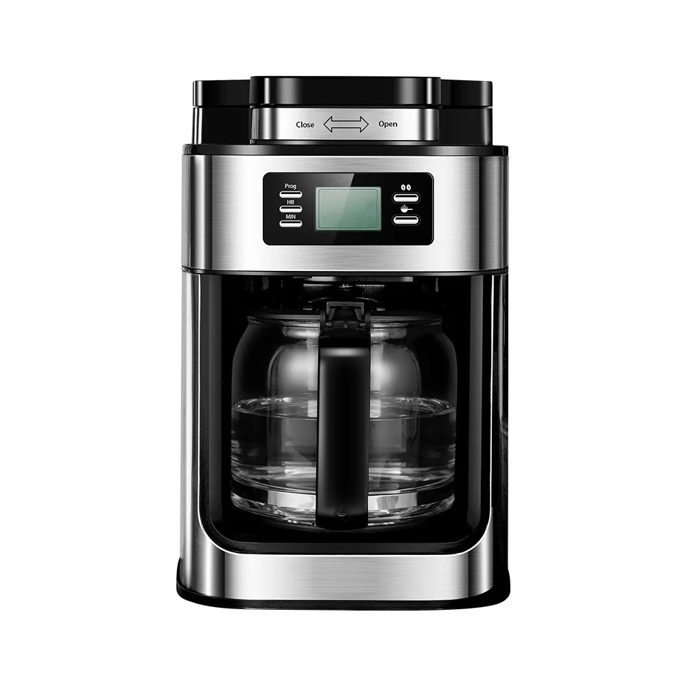 

Digital Display/Auto-Brew Function Coffee Maker 1000w Portable Coffee Machine Square Stainless Steel Coffee Machine Professional