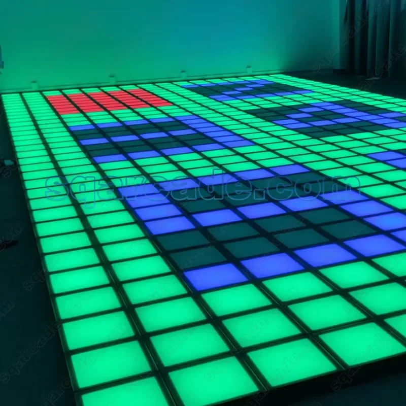 Indoor Interactive Active Floor Challenge LED Jumping Grid Game Tiles for Kids and Adults Metal Super Grid Tiles