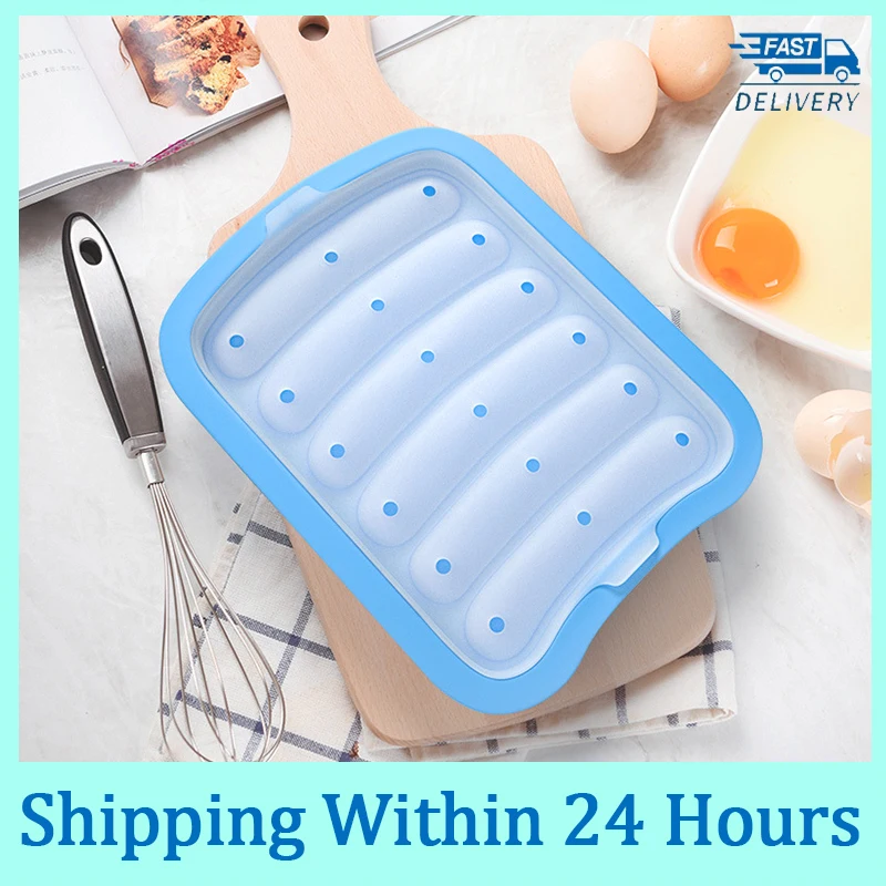 Six-Piece Lid Silicone Homemade DIY Sausage Mold Silicone Dropshipping Hot Dog Rapid Prototyping Ham Mold Baking Kitchen Gadget