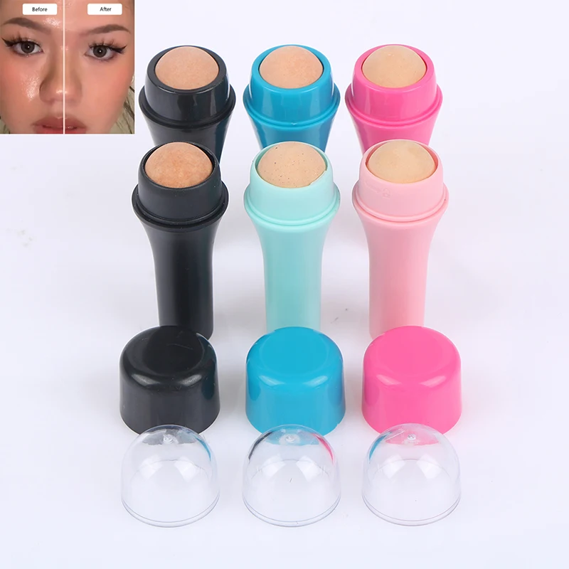 Natural Volcanic Stone oil absorbing ball Face Oil Absorbing Roller Blemish Remover Rolling Stick Bars Makeup Face Care Tool