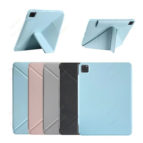 Imagen 2 del producto Funda de cuero Pu para iPad Air11 13 2025 2024 Pro11 M4 M2 para iPad A16 11th 10th 10,9 Air 4 Air 5 10,9 ''funda con soporte multiángulo
