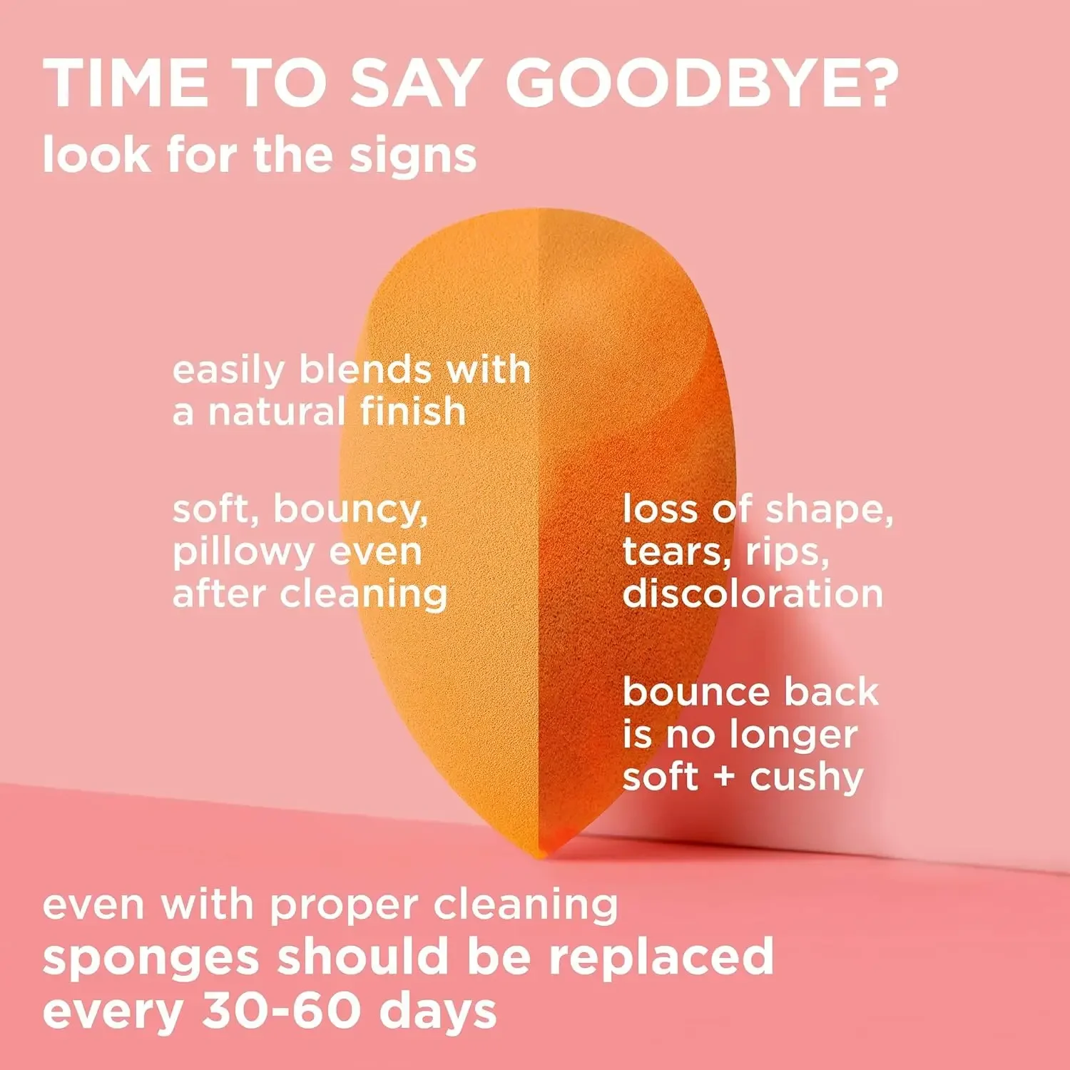 リアルテクニクス スキンスポンジ、メイクアップブレンダー、リキッドベース＆クリーム、プロ仕様のメイクアップツール、ストライプなし、4個入り