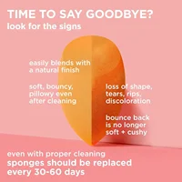 Real Techniques Skin Sponge, Makeup Blender, Liquid Base Cream, Professional Makeup Tool Without Stripes, 4 Free Units 6