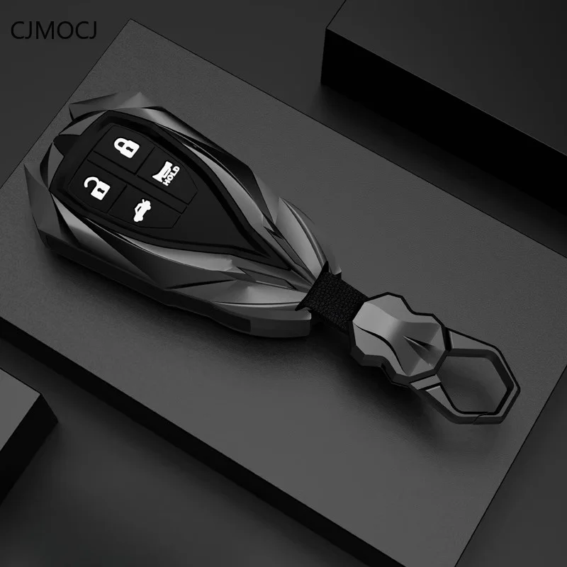 غطاء مفتاح من سبائك الزنك الفاخر لـ Hongqi HS5/HS7/H5/H7/H9 - سلسلة مفاتيح لحقيبة المفاتيح